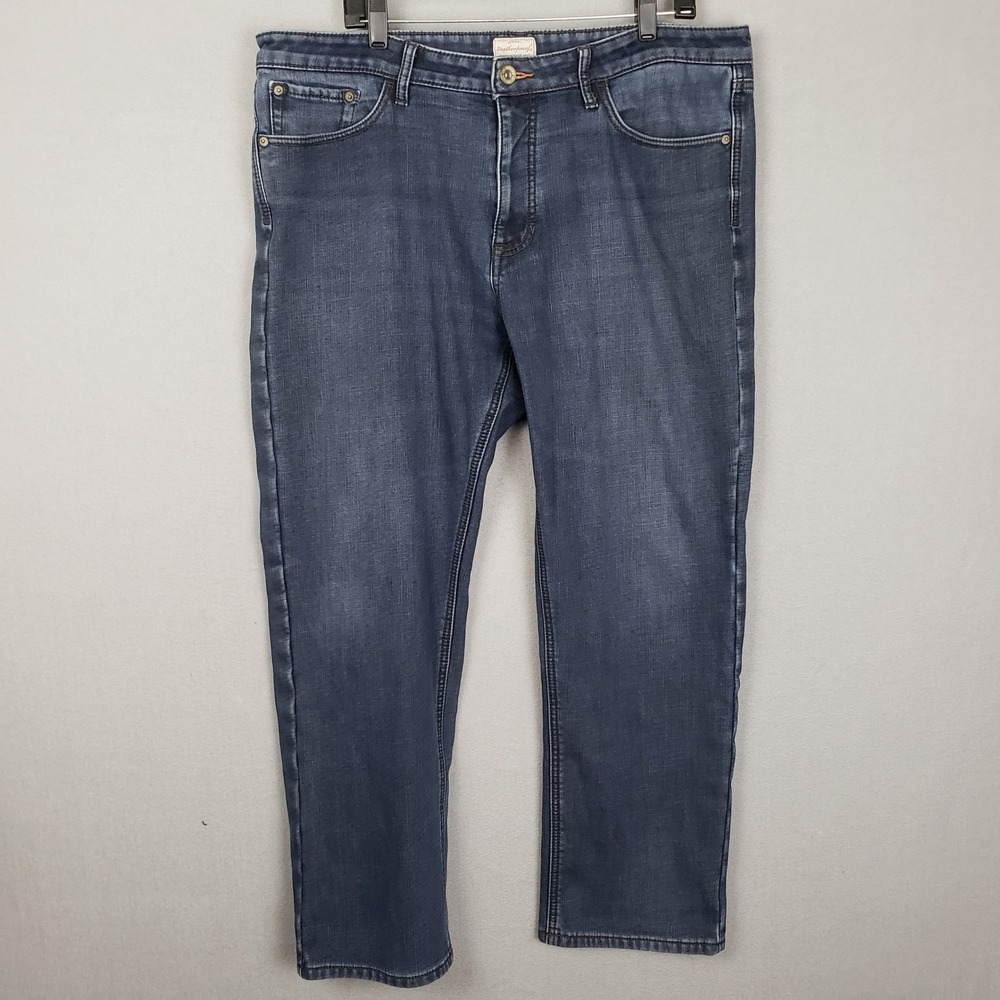 Weatherproof Vintage Mens Size 38x30 Straight Leg Jeans Regular Dark Wash Denim